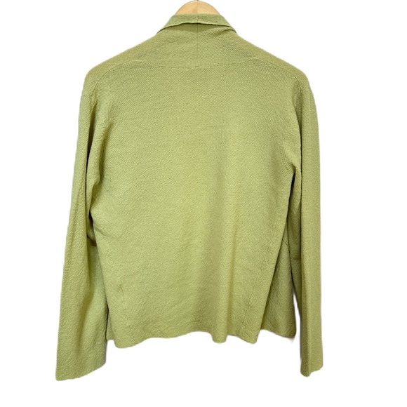 Eileen Fisher 100% Wool Green Draped Cardigan Long‎ Sleeve Women's Sz Medium - Picture 2 of 5